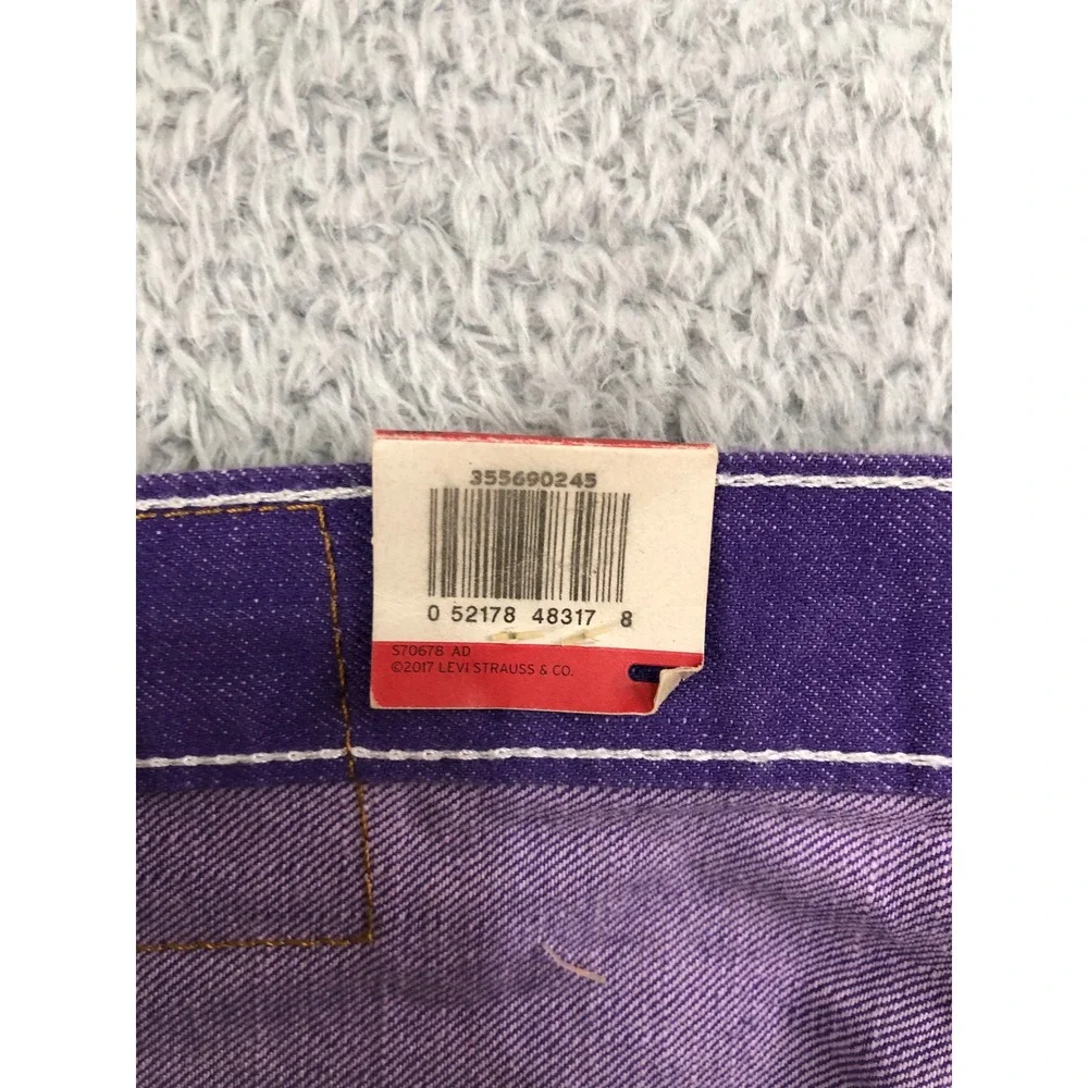 Levi's 569 Shorts Men Size 34 Purple NWT Loose Straight Denim